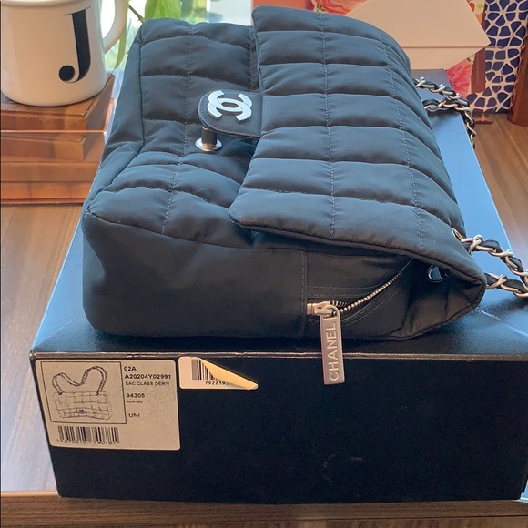 Chanel Black Nylon Flap Bag- Authentic - Picture 6 of 8